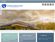 Tablet Screenshot of anaheimhillsvet.com